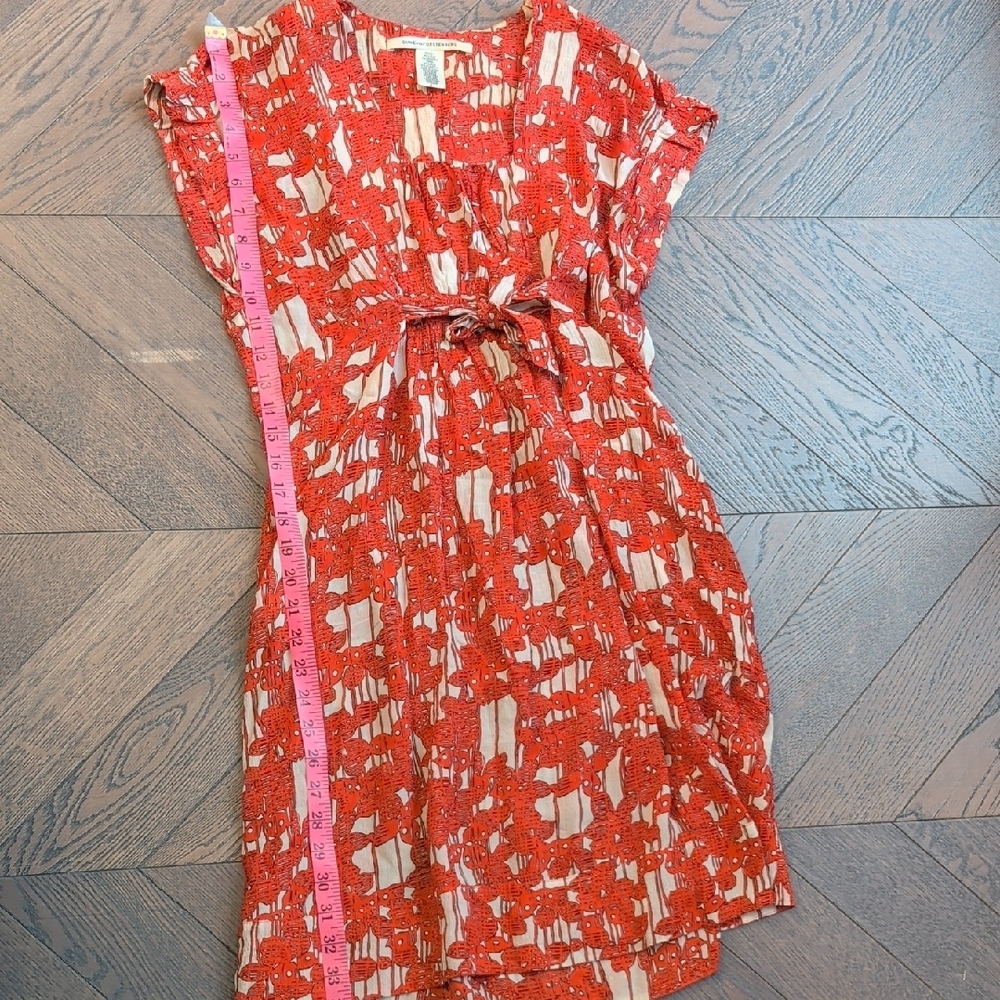 Diane von Furstenberg DVF Yana Orange Print Silk Dress US 4 - Picture 8 of 10